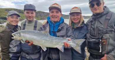 Fimm laxar á land, flott byrjun í Þjórsá