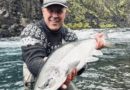 Bjarni Ben með einn af fyrstu löxunum í Stóru-Laxá